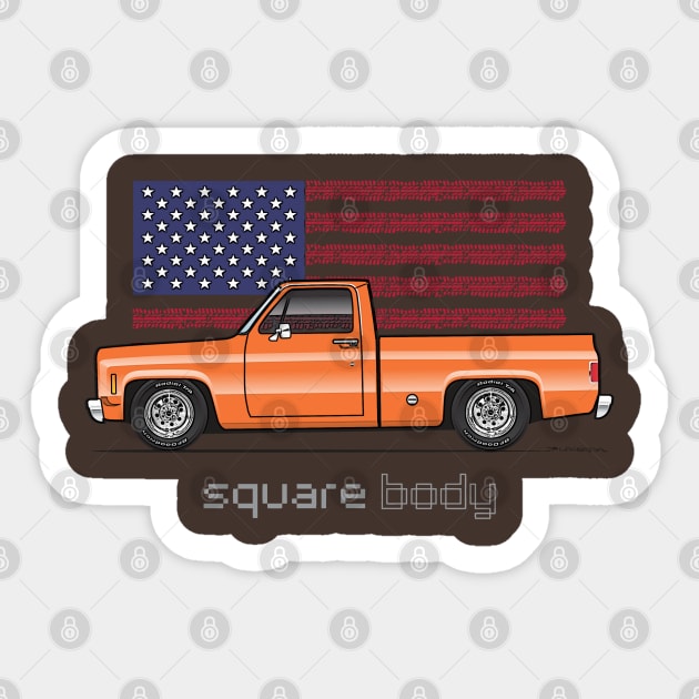 orange square body Sticker by JRCustoms44